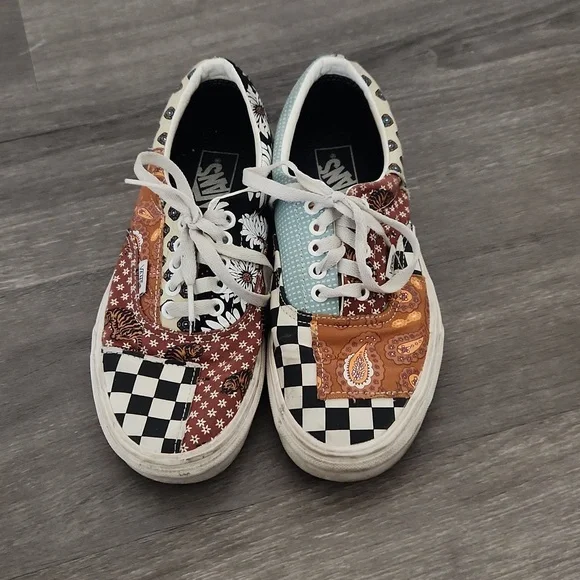 Vans tiger patchwork era skate shoes men's 7 or women's 8.5 - Picture 2 of 8
